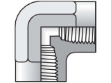 Parker 1/4 DD-S Female Pipe 90° Elbow 1/4 NPTF Female X 1/4 NPTF Female Steel