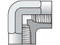 Parker 1/4 DD-S Female Pipe 90° Elbow 1/4 NPTF Female X 1/4 NPTF Female Steel