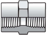 Parker 1/4 GG-S Hex Female Pipe Coupling 1/4 NPTF X 1/4 NPTF Steel