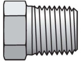 Parker 1/2 HP-S Hex Head Pipe Plug 1/2 NPTF Male Steel