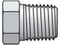 Parker 1/2 HP-S Hex Head Pipe Plug 1/2 NPTF Male Steel