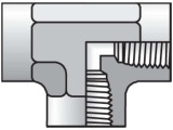 Parker 1/4 MMO-S Female Pipe Tee 1/4 NPTF X 1/4 NPTF X 1/4 NPTF Female Steel