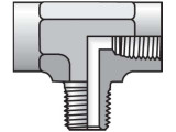 Parker 1/2 MMS-S Male Branch Tee 1/2 Female X 1/2 Female X 1/2 Male NPTF  Steel