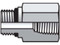 Parker 10-1/4 F5OG-S SAE Adapter 10 SAE-ORB Male X 1/4 NPTF Female Steel