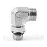 Parker WEE12LRCF Ermeto DIN Locknut Adjustable 90° Elbow 12mm Tube OD 24° Cone End X G 3/8 A BSPP Steel