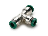 Parker 164PLP-6 Prestolok Union Tee 3/8 Tube X 3/8 Tube X 3/8 Tube Nickel Plated Brass