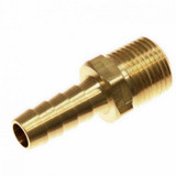 Parker 125HBL-12-8 Straight Male Connector 3/4 ID Hose Barb X 1/2 NPTF Brass