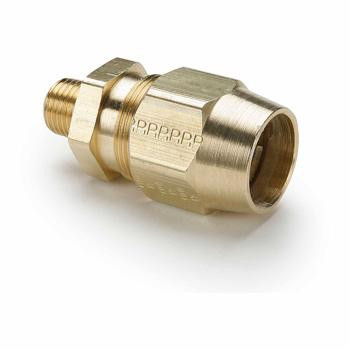Parker 68RB-8-6 Air Brake Hose End Male Straight Connector 1/2 Tube X 3/8 NPTF Brass