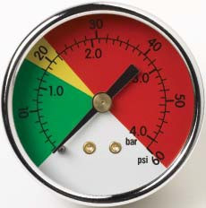 Parker 936912 Filter Indicator Pressure Gauge 25 PSI