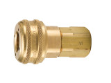 Parker B33 Valved Pneumatic Push-to-Connect Quick Coupler 1/4 NPT Female Brass