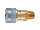Parker TL-251-4MP Valved Pneumatic Push-to-Connect Twist-Lock Quick Coupler 1/4 NPT Male Brass/Steel