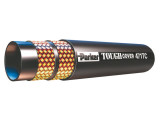 Parker 471TC-4-RL Medium Pressure Hydraulic Hose 1/4 ID Double Steel Wire Braid Synthetic Tough Rubber Cover Black