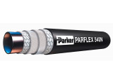 帕克540 n-6中压液压软管3/8 ID单纤维编织聚氨酯覆盖黑色