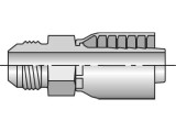 Parker 10343-8-6 Parkrimp 43 Series Permanent Male 1/2 JIC 37° Rigid Straight X 3/8 Hose Steel