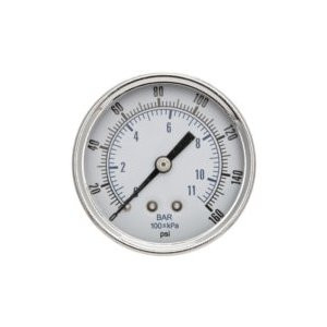 Parker K4520N14160 Pressure Gauge 50mm Dial 0-160 PSIG 0-10 Bar 1/4 NPT