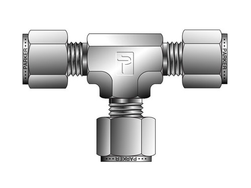 Parker Instrumentation 6ET6-316 Compression Union Tee A-LOK 3/8 Tube X 3/8 Tube X 3/8 Tube Stainless Steel