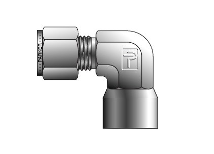 Parker 6-6 ZELW-SS A-LOK Socket Weld 90° Elbow 3/8 Tube OD Stainless Steel