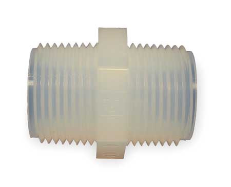Parker PN-8-P Partek PFA Schedule 40 Pipe Fitting Nipple 1/2 NPT