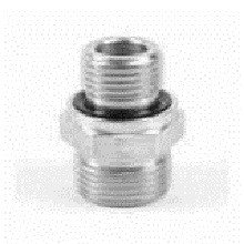 Parker GE35LREDOMDCF Ermeto DIN Male Stud Connector G 1 1/4 A BSPP X 35mm Tube OD 24° Cone End Steel