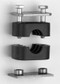 Parker WP4266 ParKlamp Tube Clamp Weld Plate Kit 3/4 Pipe Standard Twin Series Polypropylene and Steel