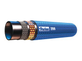 Parker 206-12-RL Hydraulic Air Brake Hose 5/8 ID Double Fiber and Steel Wire Braid PKR® Fiber Cover Blue