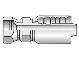 Parker 10677-12-12 Parkrimp 77 Series Permanent Female 3/4 JIC 37° Swivel Straight X 3/4 Hose Steel