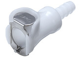 Colder PMC1704 Non-valved In-Line Coupling Body 1/4 Hose Barb 120 PSI Acetal White