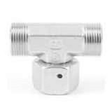 Parker ET12LOMDCF Ermeto DIN Swivel Nut Branch Tee 12mm Tube OD 24° Cone End X 12mm Tube OD 24° DKO Swivel Steel