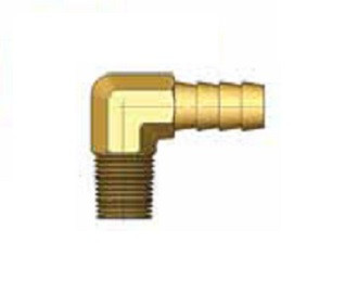 Alkon 29E-84 Male Elbow Forging 90° 1/2 ID Hose Barb X 1/4 NPTF Brass