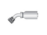 Parker 13756-8-8 Parkrimp 56 Series Permanent Female 1/2 JIC 37° Swivel Elbow 45° Short Drop X 1/2 Hose Steel