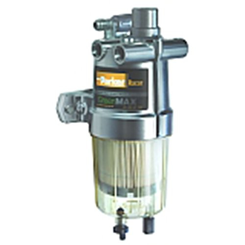 Racor 4400 r10 GreenMAX™燃油过滤器/水分离器与手底漆泵10微米150加仑小时7/8-14 UNF -10 SAE