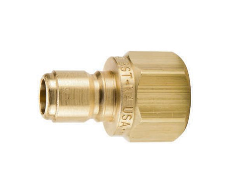 Parker BST-N3 Non-valved High Flow Hydraulic Manual Sleeve Quick Connect Nipple 3/8 NPT Female Brass