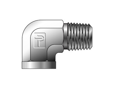 Parker 4-4 SE-B Street Elbow 90° 1/4 NPT X 1/4 NPT Brass