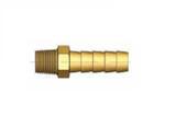 Alkon 29-44 Male Connector Barbed Adapter 1/4 ID Hose Barb X 1/4 NPTF Brass