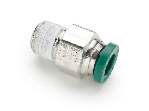 Parker 68PLP-4-0 Prestolok Male Connector Push To Connect 1/4 Tube X 10X32 NPTF Nickel Plated Brass