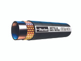 Parker 387TC-10-RL Medium Pressure Hydraulic Hose 5/8 ID 1-2 Steel Wire Braid Synthetic Tough Rubber Cover Black