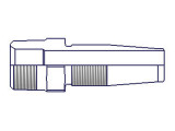 Parker 0130-4-6 Field Attachable Nipple Male NPTF Pipe - Rigid - Straight 1/4 NPTF X 3/8 ID Steel