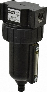 Parker 06F34AC Compact Filter 1/2 NPT Zinc Bowl Sight Gauge Twist Drain