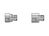 Parker 10-8 TRLON-S Seal-Lok Tube End Reducer with Nut 5/8 ORFS X 1/2 ORFS Male Steel