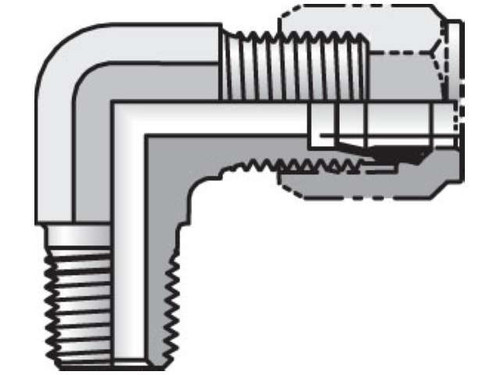 Parker 12 CBU-S Male Elbow 3/4 Tube X 3/4 NPT Male Steel
