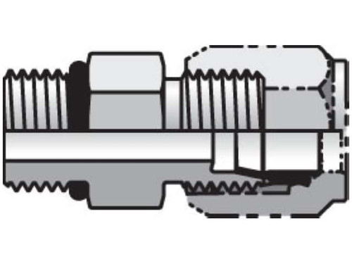 Parker 16 F5BU-S SAE-ORB Adapter 1 Inch X 16 SAE-ORB Male Steel