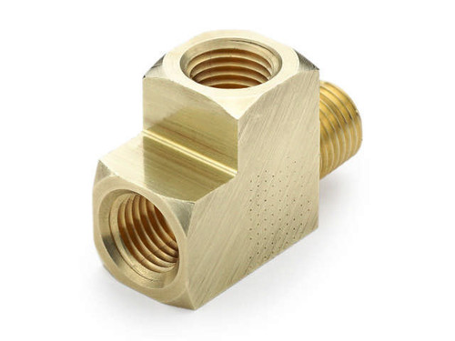 Parker 2225P-6 Male Street Run Tee 3/8 NPT Male X 3/8 NPT Female X 3/8 NPT Female Brass