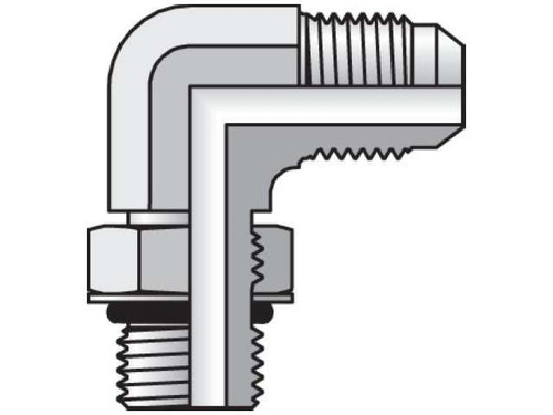 Parker 24 C5OX-S Male SAE-ORB Elbow 1-1/2 JIC X 24 SAE-ORB Steel
