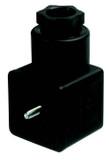 Canfield Connector 5100-1121000 Solenoid Valve Connector ISO HT Strain Relief PG11 Ground Down Unlighted Nitrile