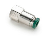 Parker 66PLP-5/32-4 Female Prestolok Straight Adapter 5/32 Tube X 1/4 NPTF Nickel Plated Brass