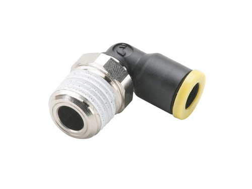 Legris 3109 62 18 Male Elbow Swivel 90° 1/2 Tube X 3/8 NPT Male Composite Nickel-Plated Brass