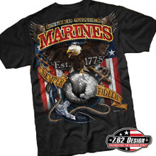 Marines Fighting Eagle Shirt by 7point62