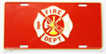 Fire Dept License Plate