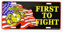 Marines First to Fight License Plate