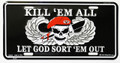 Kill em All License Plate